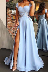 Light Blue Evening Dresses in Floor-Length | Prom Dresses BM bride
